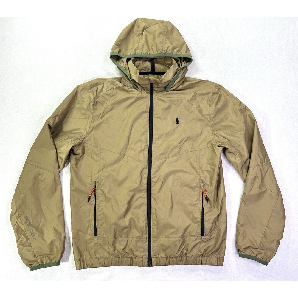 Ralph Lauren Jacket Polo 67 Performance Ripstop Hooded Windbreaker Mens Medium